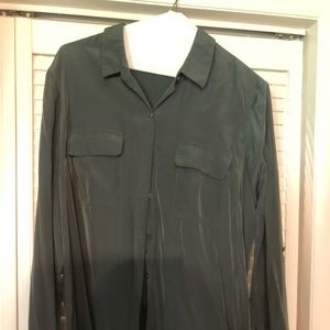Express dress shirt in deep green